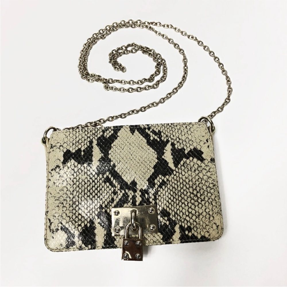 Alexis Hudson Queens Mini Snakeskin Crossbody Bag